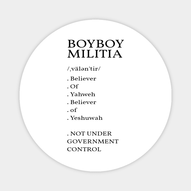 Boyboy Militia Dictionary collection (black) Magnet by BoyboyMilitia 